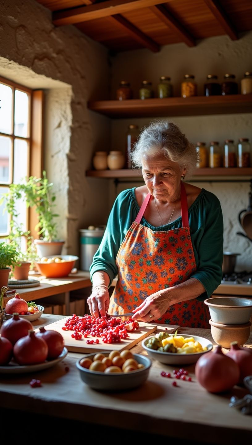 Φρούτα της Μεσογείου σε καλάθι, αντιπροσωπεύοντας την ελληνική φύση.